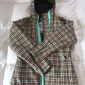Burton Ski/Snowboarding Coat Small Teal/Brown
